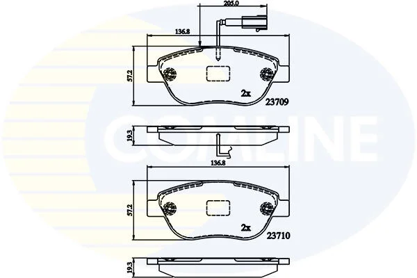 Comline - Гальмівні колодки до дисків COMLINE CBP12140 (фото 1)