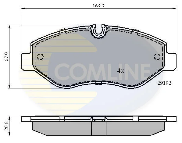 Comline - Гальмівні колодки до дисків COMLINE CBP01555 (фото 1)