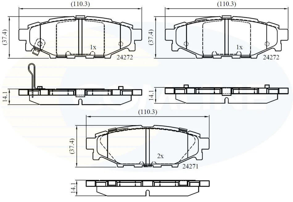 Comline - Гальмівні колодки до дисків COMLINE CBP36052 (фото 1)
