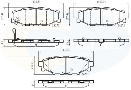 Comline - Гальмівні колодки до дисків COMLINE CBP36052
