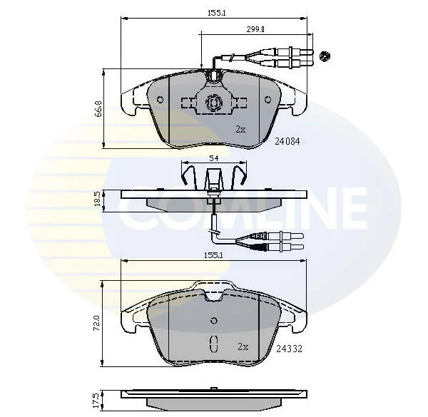 Comline - Гальмівні колодки до дисків COMLINE CBP22002 (фото 1)