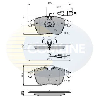 Comline - Гальмівні колодки до дисків COMLINE CBP22002