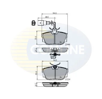 Гальмівні колодки, дискове гальмо (набір) COMLINE CBP11151
