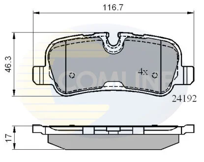 Comline - Гальмівні колодки до дисків COMLINE CBP02021