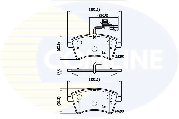 Гальмівні колодки (набір) COMLINE CBP11707 (фото 1)