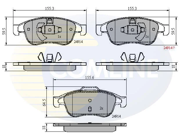 Comline - Гальмівні колодки до дисків COMLINE CBP01677 (фото 1)