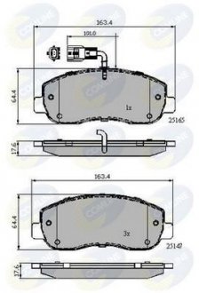 - Гальмівні колодки до дисків COMLINE CBP12106