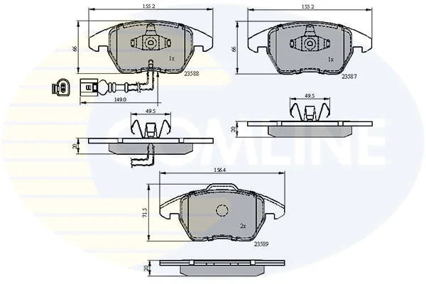 Comline - Гальмівні колодки до дисків COMLINE CBP11224 (фото 1)
