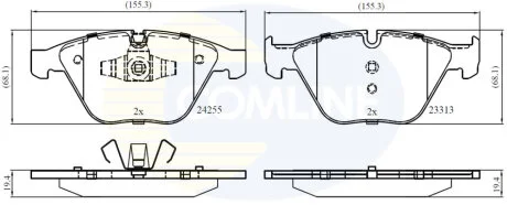 Comline - Гальмівні колодки до дисків COMLINE CBP01700
