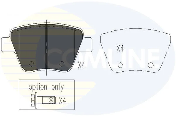 Comline - Гальмівні колодки до дисків COMLINE CBP02022 (фото 1)