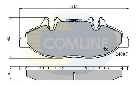 Comline - Гальмівні колодки до дисків COMLINE CBP01305