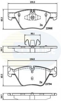 - Гальмівні колодки до дисків COMLINE CBP02011