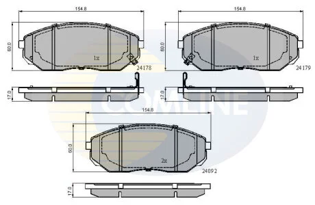 Comline - Гальмівні колодки до дисків COMLINE CBP31178