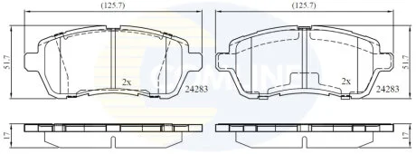 Comline - Гальмівні колодки до дисків COMLINE CBP01618