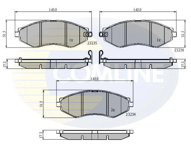 Comline - Гальмівні колодки до дисків COMLINE CBP31188 (фото 1)