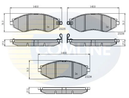 Comline - Гальмівні колодки до дисків COMLINE CBP31188
