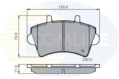Comline - Гальмівні колодки до дисків COMLINE CBP01035