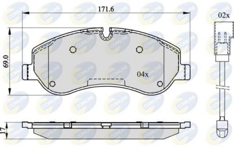 - Гальмівні колодки до дисків COMLINE CBP22142