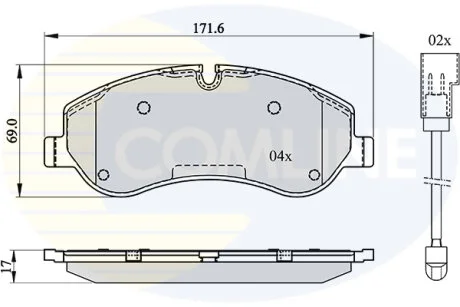 Comline - Гальмівні колодки до дисків COMLINE CBP22142