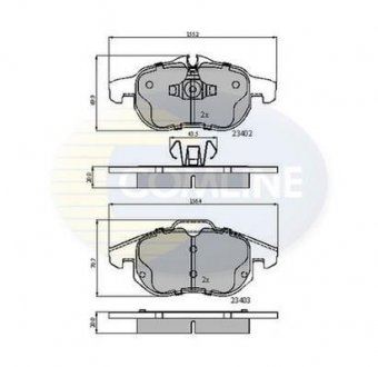 Гальмівні колодки, дискове гальмо (набір) COMLINE CBP01137