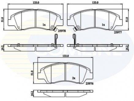 Гальмівні колодки (набір) COMLINE CBP32230