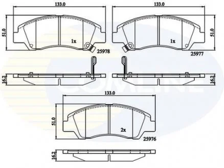 Comline - Гальмівні колодки до дисків COMLINE CBP32230