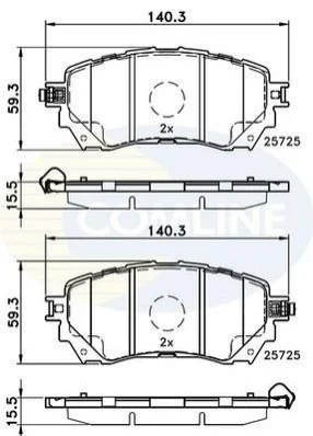 Comline - Гальмівні колодки до дисків COMLINE CBP32237 (фото 1)