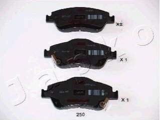 Гальмівні колодки, дискове гальмо (набір) JAPKO 50250