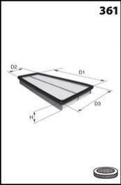Фільтр повітряний MECAFILTER ELP3907