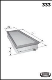 Фільтр повітряний MECAFILTER ELP9254