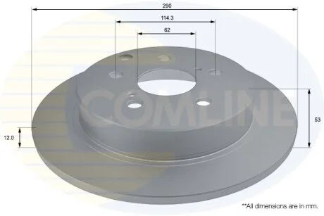 Comline - Диск гальмівний з покриттям COMLINE ADC2806