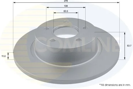 Comline - Диск гальмівний з покриттям COMLINE ADC1226