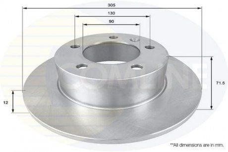 - Диск гальмівний з покриттям COMLINE ADC2700