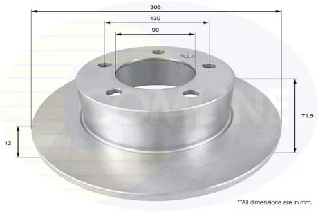 Comline - Диск гальмівний з покриттям COMLINE ADC2700