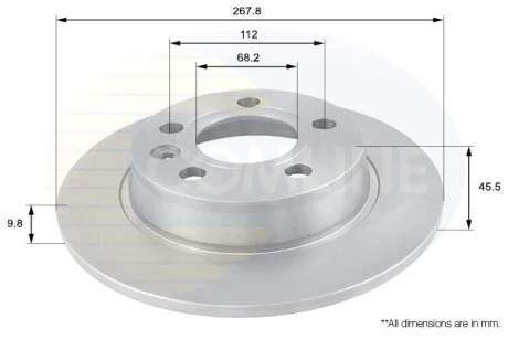 Comline - Диск гальмівний з покриттям COMLINE ADC1429