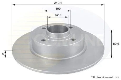 Comline - Диск гальмівний з покриттям COMLINE ADC1555