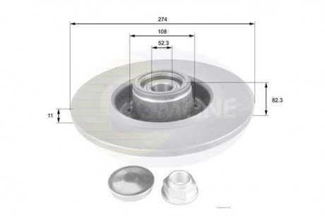 - Диск гальмівний з покриттям COMLINE ADC1560