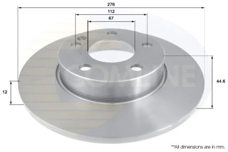Comline - Диск гальмівний з покриттям COMLINE ADC1638