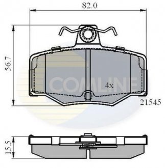 - Гальмівні колодки до дисків COMLINE CBP0878 (фото 1)