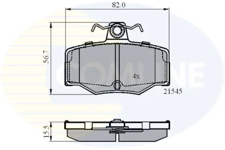Comline - Гальмівні колодки до дисків COMLINE CBP0878
