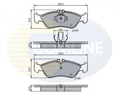 Гальмівні колодки, дискове гальмо (набір) COMLINE CBP0478