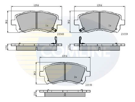 Comline - Гальмівні колодки до дисків COMLINE CBP3722