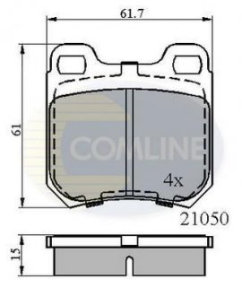 Гальмівні колодки, дискове гальмо (набір) COMLINE CBP0741