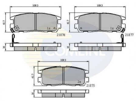 - Гальмівні колодки до дисків COMLINE CBP3461