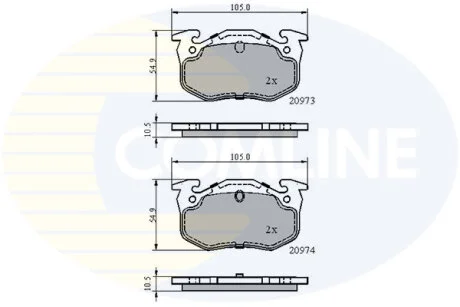 Comline - Гальмівні колодки до дисків COMLINE CBP0522