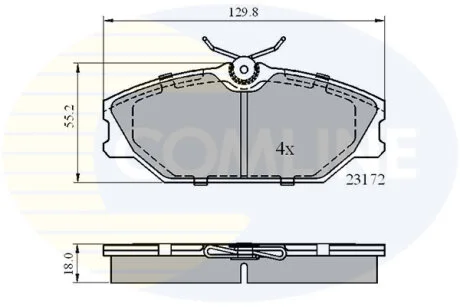 Comline - Гальмівні колодки до дисків COMLINE CBP0526
