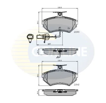 Comline - Гальмівні колодки до дисків COMLINE CBP1736