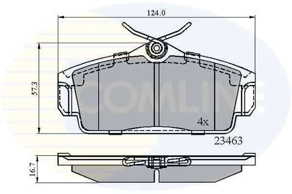Гальмівні колодки, дискове гальмо (набір) COMLINE CBP0740 (фото 1)