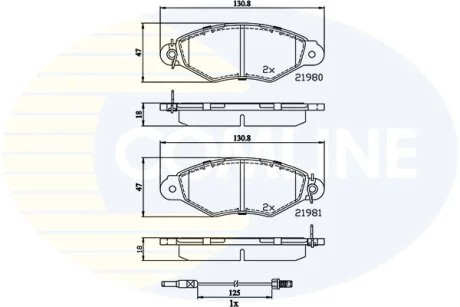 Comline - Гальмівні колодки до дисків COMLINE CBP2485