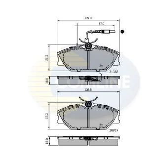 Comline - Гальмівні колодки до дисків COMLINE CBP1526
